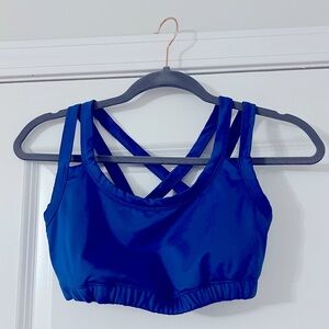 Kiava brand sports bra with criss cross straps